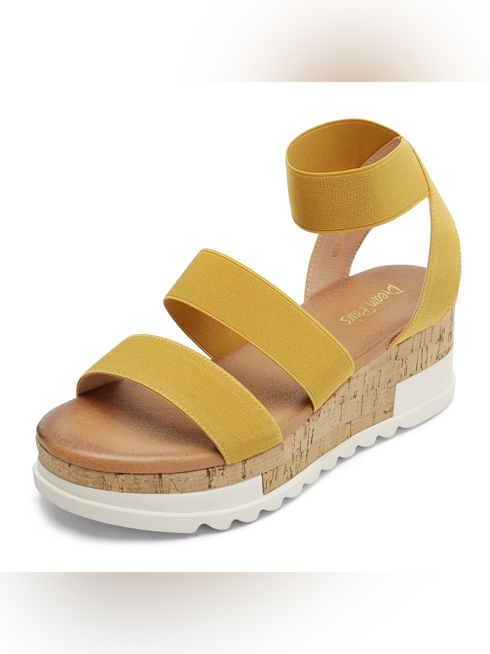 Top Moda Platform Cork Sandal - Yellow 8
